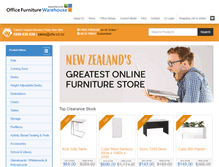 Tablet Screenshot of officefurniturewarehouse.co.nz